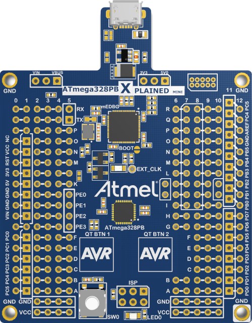 ATmega328PB XPLAINED Mini Board Image