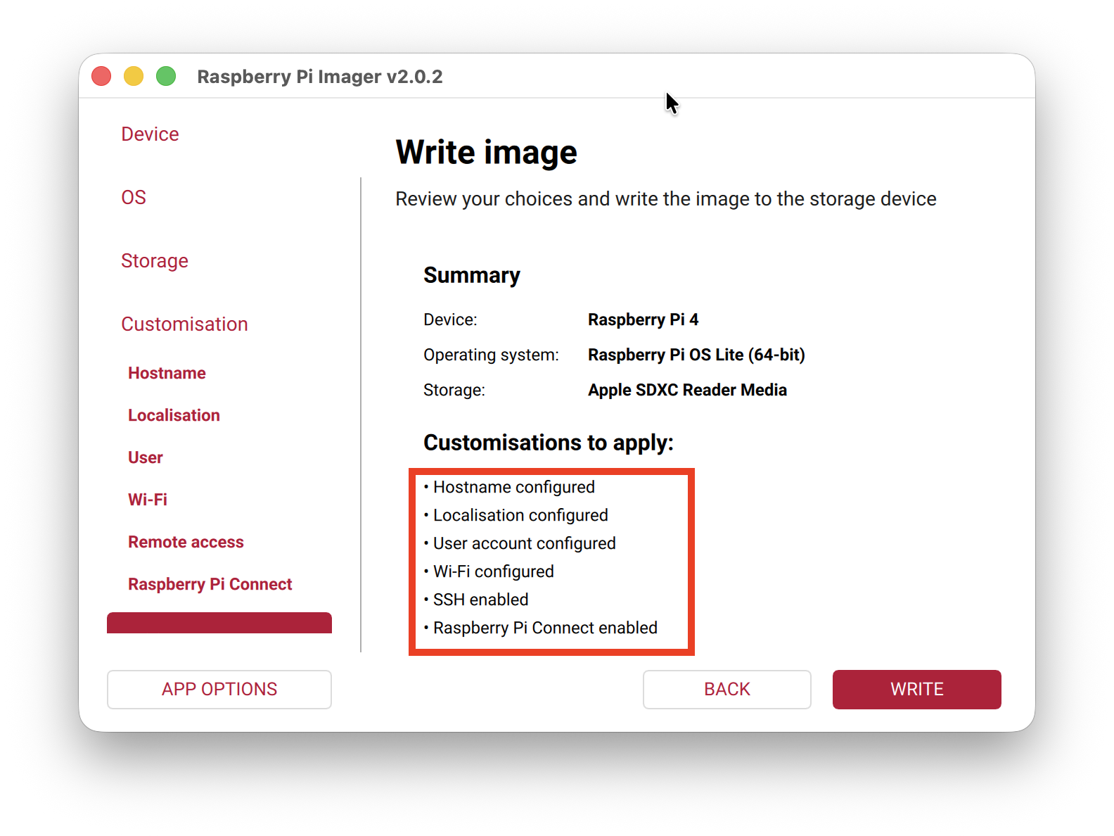 Photo of Pi Imager prior to Writing